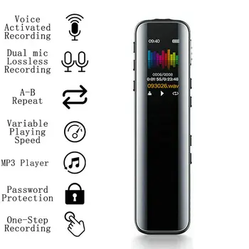32GB garsas diktofonas Mini Įrašymo Pen MP3 Muzikos Grotuvas, Balso Aktyvuota Skaitmeninį diktofoną, bet bodhis nenorėjo Garso Garso įrašymas Iki 128 gb V39