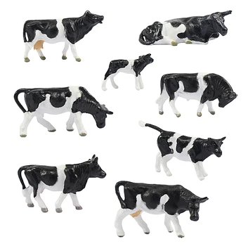 32pcs HO Masto dažytos Gyvulių Karvių 8 skirtingų kelia Modelis Geležinkelio 1:87 scale modelis gyvūnų P8714 modelių kūrimo rinkinį