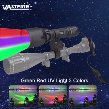 350Lm Didelės Išėjimo galios Taktinis Ultra Pistoletas Šviesiai Žalia Raudona UV 3 1. Ginklas Šviesos Lanterna Žibintuvėlis Šviesos Pistoletas Pistoletas Įrašą Mount