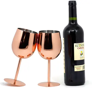 350ml / 550ml Rose Gold Nerūdijančio Plieno Vyno taurė Gėrimo Taurė Šampano Goblet kokteilių taurės tokios Virtuvės Įrankiai Šalies Prekių