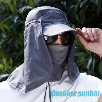 360 Laipsnių UV Apsauga Ausies Atvartu Kaklo Dangtelis nuo Saulės Skrybėlę Bžūp Kvėpuojantis Sausas Greitai, Lauko Žvejybos, Medžioklės Žygiai