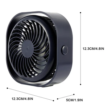 360 Sukimosi Mini USB Desktop Fan Aušintuvo Aušinimo Ventiliatorius Nešiojamų 3 Greitis Super Išjungti Aušintuvo Paplūdimys Biuras Namų Kelionės Automobilių