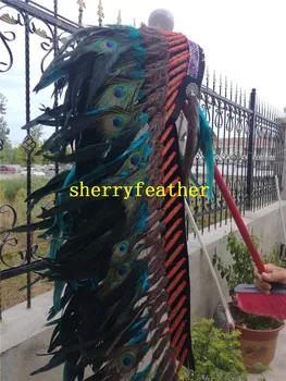 36inch Turkio spalvos indijos Plunksnų šukuosena replika padarė plunksnų kostiumas plunksnų skrybėlę vinjetė lankelis