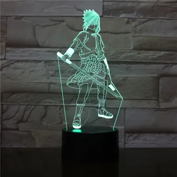 3D-2534 Naruto 7/16 Spalvų Chang 3D LED Naktį, Šviesos, Miego Miegamojo Puošimas Lempos Vyras Berniukai Dovana