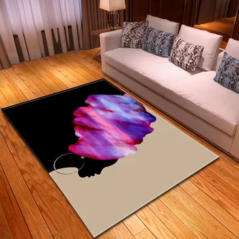 3D Afrikos moters grožio kilimų Didelio dydžio kilimėliai, miegamojo restoranas grindų kilimėlis kambarį salonas tapete sofa-lova, minkštas Namuose kilimas