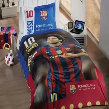 3D Atspausdintas Patalynės Komplektas Licenciją Futbolo Žvaigždė Lionelis Messi Fc Barcelona paklode, Pagalve, Nuoskauda Vieno Dydžio Dovana Vaikams