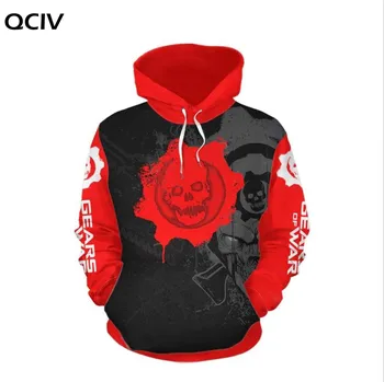 3D Atspausdintas Žaidimas, Gears of War Anime hoodie Kaukolė Vyras hoodies streetwear Vyrų Viršuje drabužių Hip-Hop Megztiniai su gobtuvu