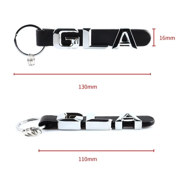 3D automobilių keychain metalo, raktų žiedas cinko lydinys odos pagrindiniai grandinės automobilių uodega laišką keychain Benz CLS SLC GLA GLC GLE GLS keychain