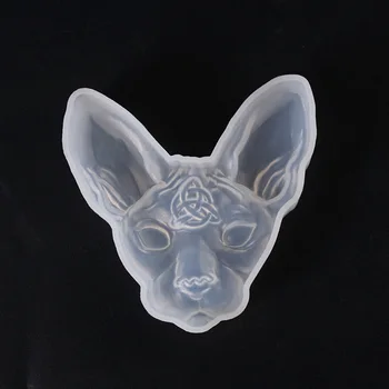 3D Beplaukiai Katė Galvos Silikono Formų Epoksidine Derva, Pelėsių, UV Epoksidinės Resina Pelėsių 