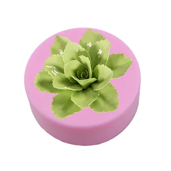 3D Gėlių Muilo Pelėsių, Žalia Mėtų Silikono Formos Tortas Dekoravimo Priemonė, minkštus saldainius, Šokolado Pelėsių 