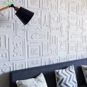3D Imitacija, plytelių, akmens sienos lipdukas tapetų sienos, lubų apdaila, TV foną dekoruoti namų miegamojo puošimas sienelė
