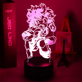 3D Lempos Katsuki Bakugo Skaičius Vaikų, Miegamojo naktinė lempa Led Touch Jutiklio, Kambario Apšvietimas Anime Mano Herojus akademinės bendruomenės Dovana Led Šviesos Naktį
