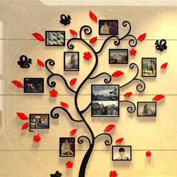 3D Medžio Lipdukas Lipdukas Akrilo Nuotraukų Albumą už Sienos Lipdukas Augalų Medžio Formos Apdailos Lipdukai Namų Dekoro Sienos Kabo Plakatas