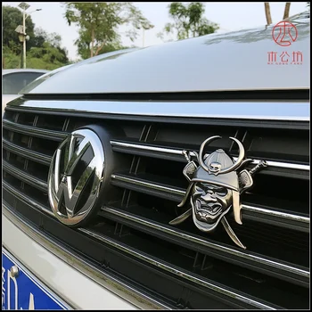3D Metalo samurai Automobilio Emblema Lipdukas Auto Ženklelis Lipdukas Bamperio Lipdukas Automobilių VISUREIGIS Sunkvežimis Motociklas