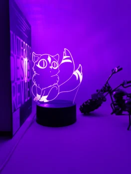 3d Naktį Šviesos Kirara Skaičius Kambario Dekoro LED Spalva Keičiasi naktinė lempa Anime Dovana Vaikams, Miegamojo Puošimas 3d Lempos Inuyasha