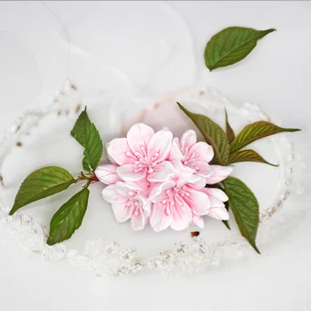 3D Sakura Minkštas Pyragas Silikono Formos Vyšnių Žiedai Žiedai 
