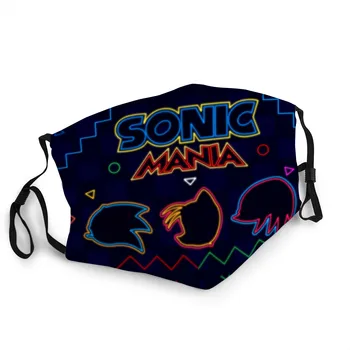 3d Spausdinimo Sonic the Hedgehog Veido Kaukė Suaugusiems / Vaikams su Plaunamas Antibakterinis Filtras nuo Dulkių apsaugančią Kaukę Kpop Animacija Aklas Dėžutę