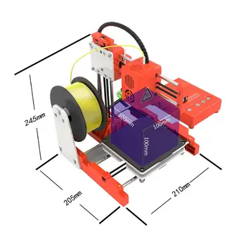 3D Spausdintuvas Mini pradinio Lygio Easythreed X1 3D Spausdinimo Žaislas Vaikams Asmeninės Švietimo Dovana Vienas Pagrindinių Spausdinimo Max Size100*100*100