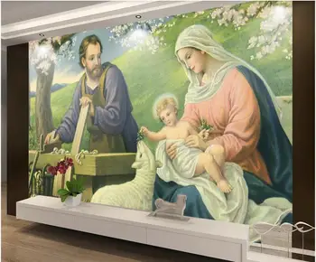 3d tapetai pasirinktinius nuotraukų Europos Kraštovaizdžio Peach Blossom Krikščionių Aliejaus Tapyba, dekoro 3d sienų freskomis tapetai, sienų ir 3 d