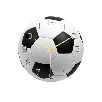 3D Vision Futbolo Modelio Sieninis Laikrodis Berniukų Kambarių Dekoravimo Akrilo Silent Žymiklį Laikrodis Namų Dekoro Sporto Kamuolys Laikrodis Žiūrėti