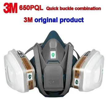 3M 6502QL+6001 respiratorius dujokaukę Originali saugumo 3M apsaugine kauke nuo Tapybos pesticidų Grafiti Organinių dujų gasmaske