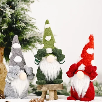 3pcs Kalėdų Elf Apdaila Rankų darbo Snaigės Gnome švedijos Tomte Lėlės Žaislas