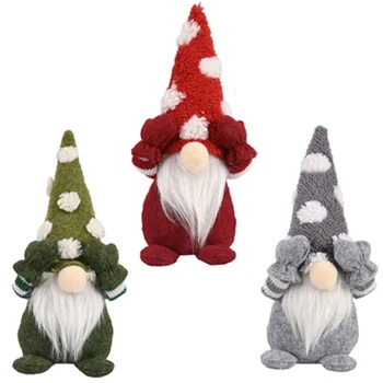 3pcs Kalėdų Elf Apdaila Rankų darbo Snaigės Gnome švedijos Tomte Lėlės Žaislas