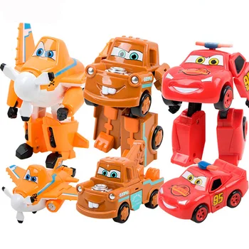 3pcs Pixar Cars 2 3 Robocar Robotas Vaikams, Žaislai Transformacijos Anime Veiksmų Skaičius, Žaislai Vaikams, Playmobil Juguetes