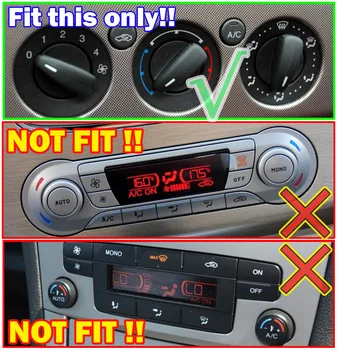 3Pcs Raudona Oro Kondicionavimo sistema A/C, Šildytuvas, Klimato Kontrolė Jungiklis Rankenos Mygtukai Ford Focus MK2 MK3 Mondeo