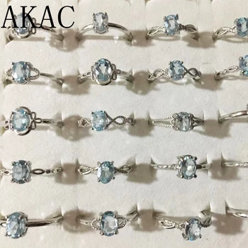 3rings/set AKAC approx5*7mm gamtos topazas baltos spalvos vario reguliuojamas žiedas, skirtas moterims, vyrams siųsti atsitiktinai didmeninės