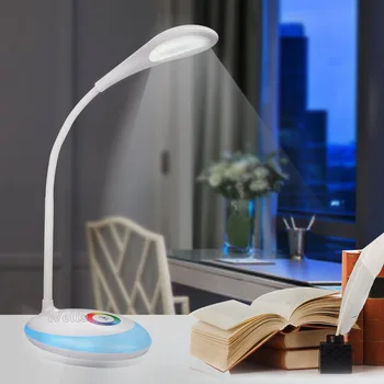 3W full LED Stalo Lempa Touch Valdymas Reguliuojamas Ryškumas Kelių kampų vaikų Akių Apsauga Skaitymo Šviesos 1500mAh baterija