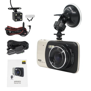 4.0 Colių IPS Automobilių DVR 170 Laipsnių Diktofonas, Fotoaparatas T810 Brūkšnys Cam Kamera, Dashcam Naktį skaitmeniniai vaizdo įrašymo įrenginiai Vaizdo 