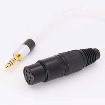 4.4 mm Ausinių 4 Pin XLR Female Aux Kabelis TRRRS Audio jungtis