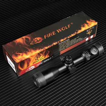 4.5-14X42 Medžioklės Riflescopes Kampine Pusėje Dvigubas Kryžius Raudonos, Žalios Dėmesio Taktinis Optinis taikymo Sritis Akyse Snaiperis