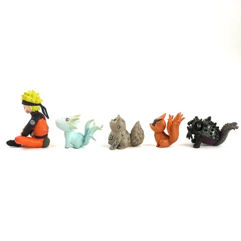 4-8cm 11pcs/daug Naruto Pav Uzumaki Naruto Bijuu Kyuubi PVC Modelis Žaislai, Gimtadienio, Kalėdų Dovana Vaikams