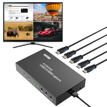 4 CH USB3.0 Filmavimo HDMI įvesties 1080P60fps, 4 ch realaus laiko įrašymas, uv-C standartas, skirtas 