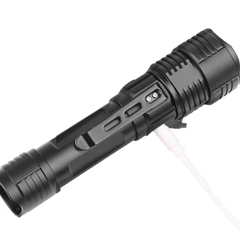 4 Spalvų į Vieną Daugiafunkcinis Taktinis Medžioklės LED Žibintuvėlis Galia 18650 / AAA Baterijos, USB Įkrovimo Žibintuvėlio Lemputės 10W