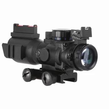 4 X32 Acog Riflescope 20mm Suderinta Reflex Optika taikymo Sritis Taktinis Akyse Medžioklės Šautuvas Airsoft Snaiperis didinamasis stiklas oriniams Šalis