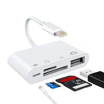 4 į 1 Card Reader Adapteris į SD TF USB Mokestis uosto 