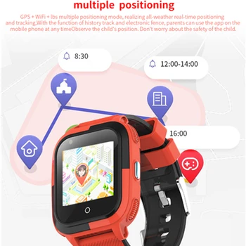 4G Smart Vandeniui Laikrodžiai GPS LBS WIFI Vietą Nuotolinio Stebėjimo Vaizdo Skambučių Mada Vaikams GPS Tracker Smart Laikrodis DF56