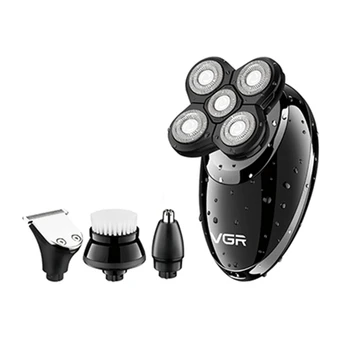 4in1 viliojimo elektrinį skustuvą rinkinys šlapias sausas elektrinis skustuvas vyrams įkraunamas USB barzdos skutimo mašina, plaukų valymo skustuvas