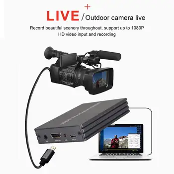 4K HDMI Video Capture Card 1080P Žaidimą Capture Card Full HD Įrenginio USB Žaidimas Diktofonas-Live Transliacijos Vhs Video Kasečių Grotuvas