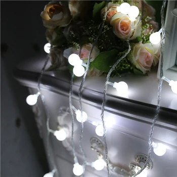 4M Girliandą Kamuolius Lauko String Šviesos LED Žibintuvėlis 20 Lemputes Luminaria Šiltai balta Lempos luces led dekoracija