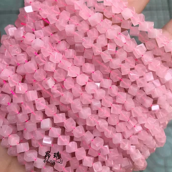 4mm Gamtinis Aikštėje Rose Pink Kvarco Kristalo Prarasti Karoliukai 15