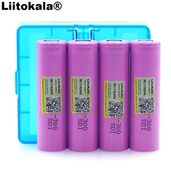 4PC Liitokala originalus 3.7 V ICR18650 30Q baterija 3000mAh ličio baterija INR18650 maitinimo baterijos + BOX