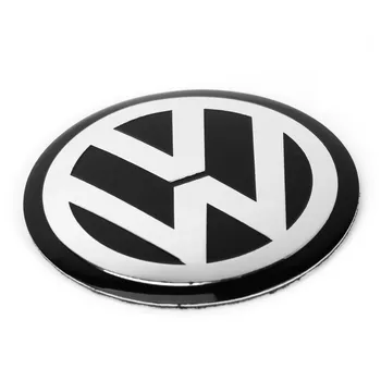 4pcs 65MM 6.5 cm, Juoda Automobilių Ratų Centras Hub Bžūp Ženklelis Emblema VW Logotipo Lipdukas Varantys Lipdukas Stilius VW
