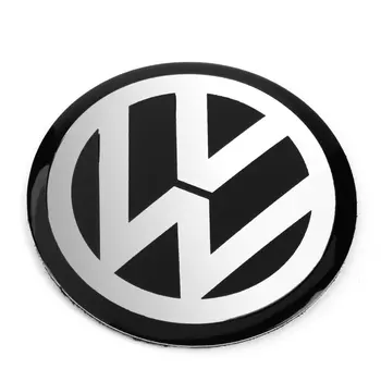 4pcs 65MM 6.5 cm, Juoda Automobilių Ratų Centras Hub Bžūp Ženklelis Emblema VW Logotipo Lipdukas Varantys Lipdukas Stilius VW