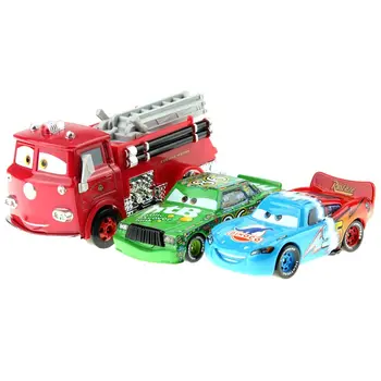 4pcs/daug Disney Pixar Automobilių Žaibas Mcqueen Jauniklį Hicks 1:55 Diecast Metalo Lydinio Modelio Automobilių Gimtadienio Dovana Žaislai Vaikams