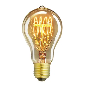 4pcs/daug Edison Lempos šviesos srautą galima reguliuoti A19 40W E27 A60 60W Wam Balta Retro Dekoratyvinis Kaitinimo Vintage 