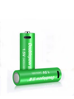 4pcs/daug Originalių 1,5 V AA įkraunamos baterijos 3400mWh USB įkraunama ličio baterija greitai įkrauti per Mikro USB kabelis